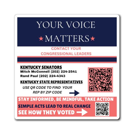 Kentucky "Civic Engagement Made Easy – Find & Contact Your Reps Magnet"