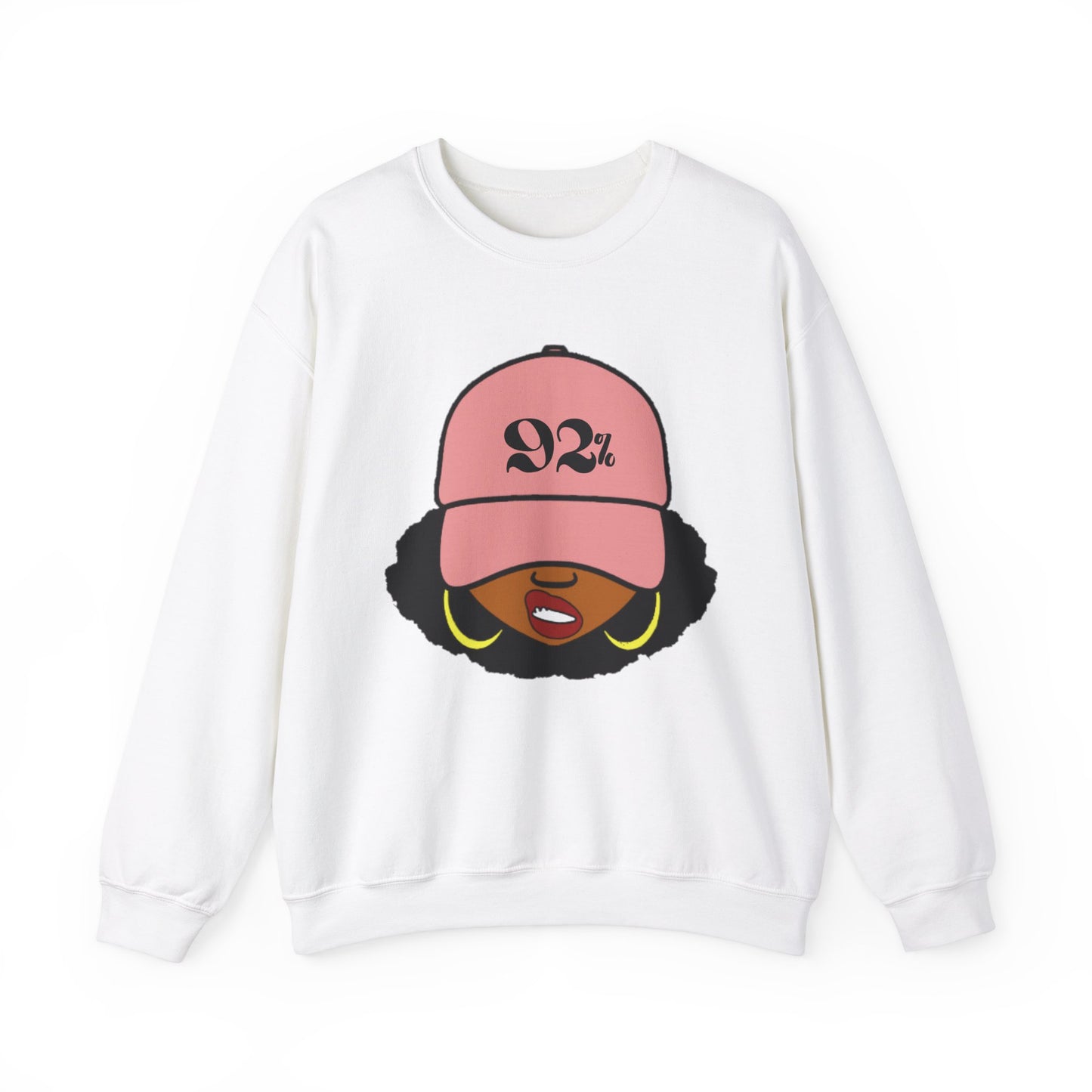 The 92% Should Represent, Black Woman Unisex Crewneck Sweatshirt - Trendy Graphic Sweatshirt for Empowerment and Style