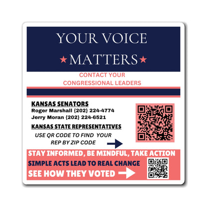 Kansas "Civic Engagement Made Easy – Find & Contact Your Reps Magnet"