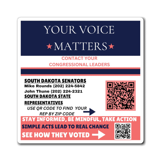 South Dakota "Civic Engagement Made Easy – Find & Contact Your Reps Magnet"