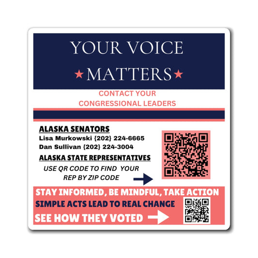 Alaska "Civic Engagement Made Easy – Find & Contact Your Reps Magnet" Alaska