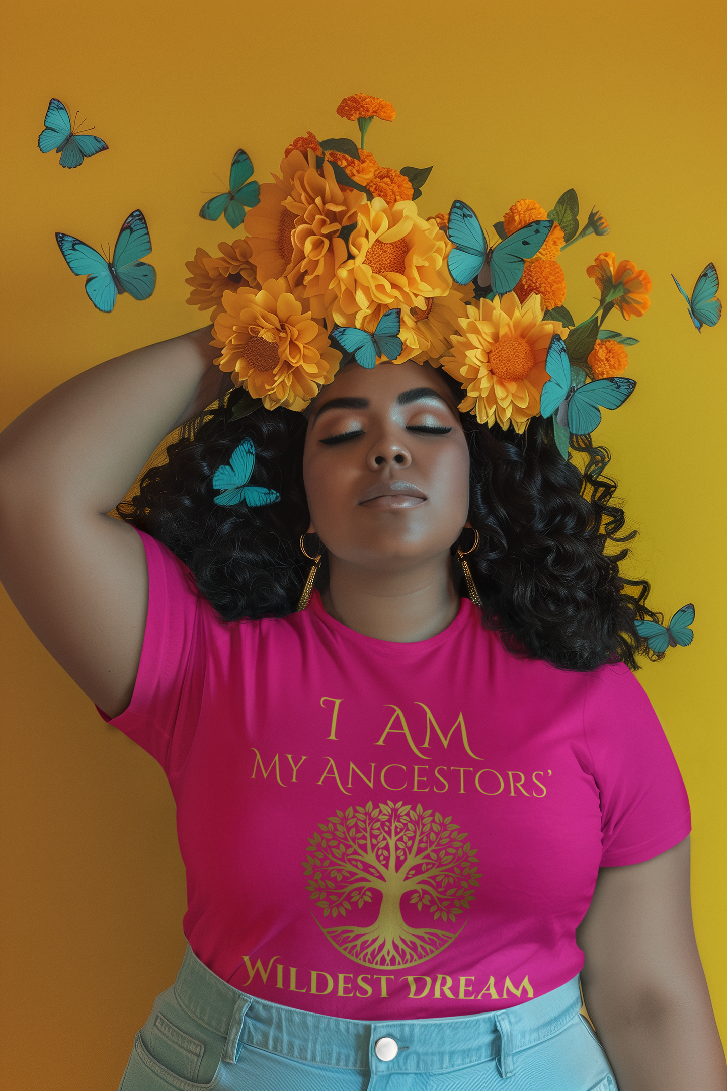 I Am My Ancestors' Wildest Dream T-Shirt Gold