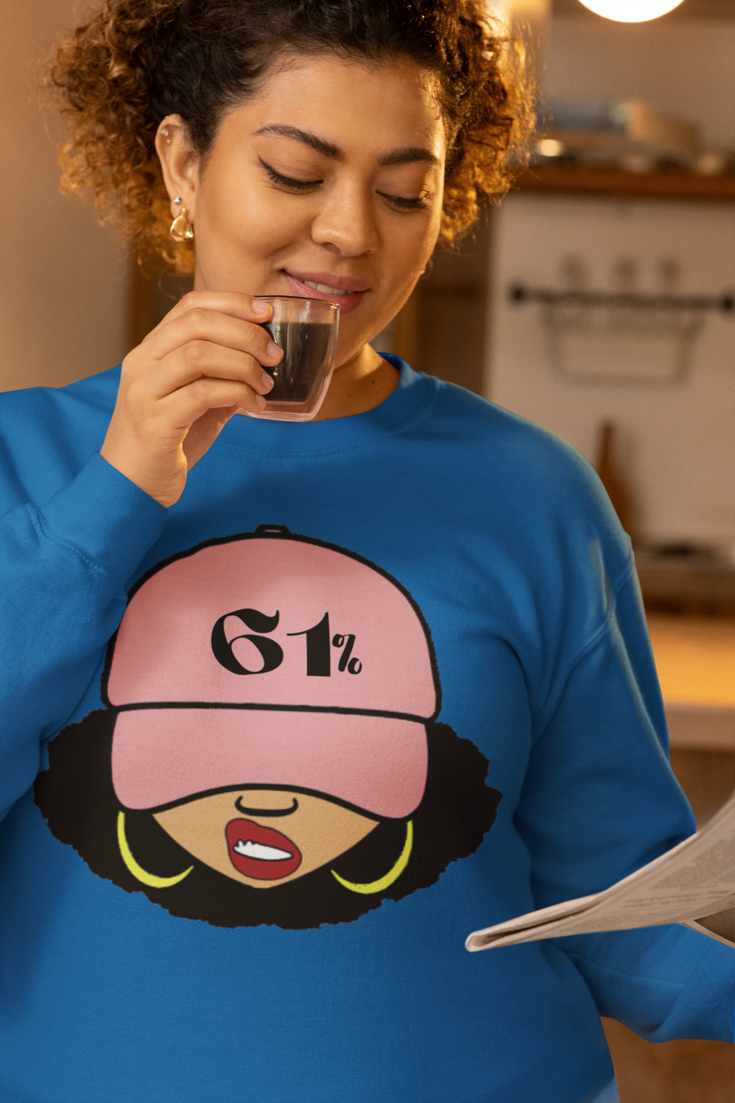 The 61% Should Represent, Latina Voter Power Sweatshirt – Bold, Stylish, and Empowering Crewneck Sweatshirt - Trendy Graphic Sweatshirt for Empowerment and Style