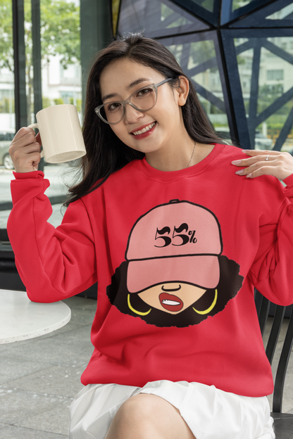 "55% Asian American Voters for Kamala" Crewneck Sweatshirt– Celebrate Unity and Progress