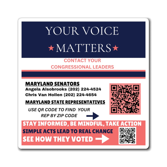 Maryland "Civic Engagement Made Easy – Find & Contact Your Reps Magnet"