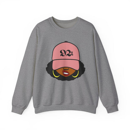 The 92% Should Represent, Black Woman Unisex Crewneck Sweatshirt - Trendy Graphic Sweatshirt for Empowerment and Style