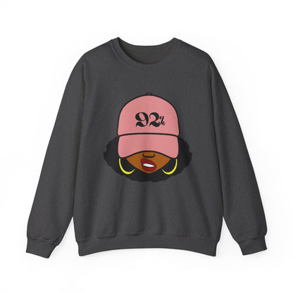 The 92% Should Represent, Black Woman Unisex Crewneck Sweatshirt - Trendy Graphic Sweatshirt for Empowerment and Style